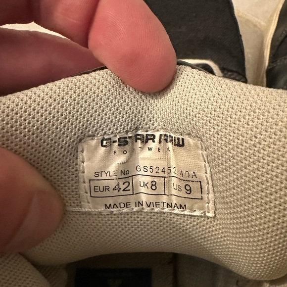 G Star BLACK & WHITE HIGH TOP - MENS SIZE 9 - Picture 5 of 5